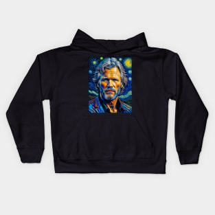 Kris Kristofferson in starry night Kids Hoodie